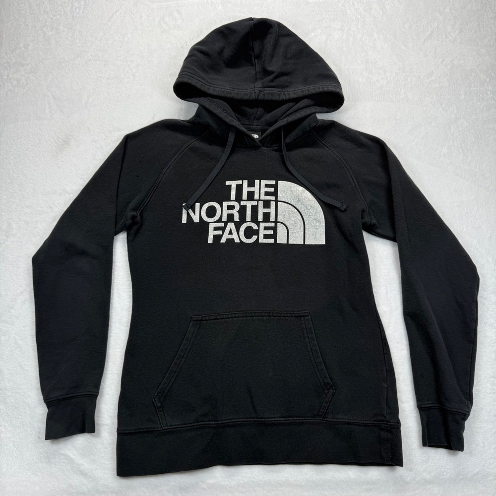 The North Face Hoodie Pullover Sweatshirt Logo Black Comfy Womens Size‎ S